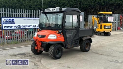 2012 KUBOTA RTV900 4wd diesel utility vehicle, full cab, hydraulic rear tipping body (NK62 BXM)