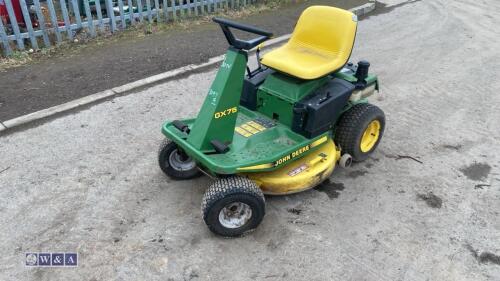 JOHN DEERE GX75 petrol ride on mower