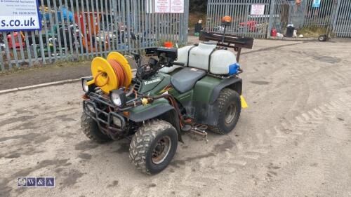 2003 KAWASAKI KLF300 2wd petrol quad bike c/w on board spray kit (SJ03 FRW)