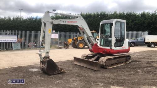 2012 TAKEUCHI TB150C steel tracked excavator (s/n 15072244) with bucket & blade (All hour and odometer readings are unverified and unwarranted)