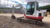 2012 TAKEUCHI TB150C steel tracked excavator (s/n 15010332) with bucket, blade & piped (All hour and odometer readings are unverified and unwarranted) - 3