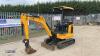 2021 JCB 16C rubber tracked excavator (s/n 3029514) with bucket, blade, piped & expanding tracks