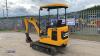 2021 JCB 16C rubber tracked excavator (s/n 3029514) with bucket, blade, piped & expanding tracks - 3