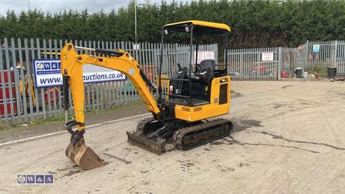 2021 JCB 16C rubber tracked excavator (s/n 3029602) with bucket, blade, piped & expanding tracks