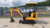 2021 JCB 16C rubber tracked excavator (s/n 3029602) with bucket, blade, piped & expanding tracks - 2