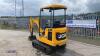 2021 JCB 16C rubber tracked excavator (s/n 3029602) with bucket, blade, piped & expanding tracks - 3