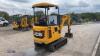 2021 JCB 16C rubber tracked excavator (s/n 3029602) with bucket, blade, piped & expanding tracks - 5