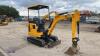 2021 JCB 16C rubber tracked excavator (s/n 3029602) with bucket, blade, piped & expanding tracks - 7