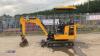 2021 JCB 16C rubber tracked excavator (s/n 3029518) with bucket, blade, piped & expanding tracks - 2