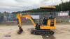 2021 JCB 16C rubber tracked excavator (s/n 3029283) with bucket, blade, piped & expanding tracks - 2