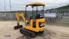 2021 JCB 16C rubber tracked excavator (s/n 3029283) with bucket, blade, piped & expanding tracks - 3