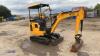 2021 JCB 16C rubber tracked excavator (s/n 3029283) with bucket, blade, piped & expanding tracks - 7