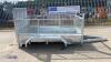 8 x 4 twin axle trailer body c/w mesh sides & ramp door - 2