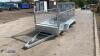 8 x 4 twin axle trailer body c/w mesh sides & ramp door - 5