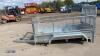 8 x 4 twin axle trailer body c/w mesh sides & ramp door - 6