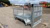 8 x 4 twin axle trailer body c/w mesh sides & ramp door - 12