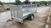 8 x 4 single axle trailer c/w mesh sides & ramp door (unused) - 5