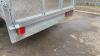 8 x 4 single axle trailer c/w mesh sides & ramp door (unused) - 12