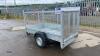 7 x 4 single axle trailer c/w mesh side & ramp door (unused) - 3