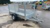 7 x 4 single axle trailer c/w mesh side & ramp door (unused) - 6