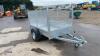 6 x 4 single axle trailer c/w mesh side & ramp door (unused) - 7