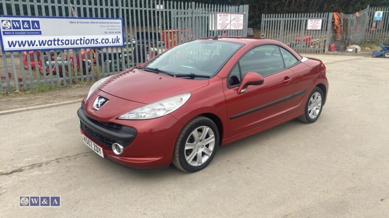 2008 PEUGEOT 207 SPORT CC 1.6 petrol convertible car (KS57 ZDY) c/w electric roof, air conditioning (MoT 26th February 2025) (V5, manual & invoices in office) (All hour and odometer readings are unverified and unwarranted)