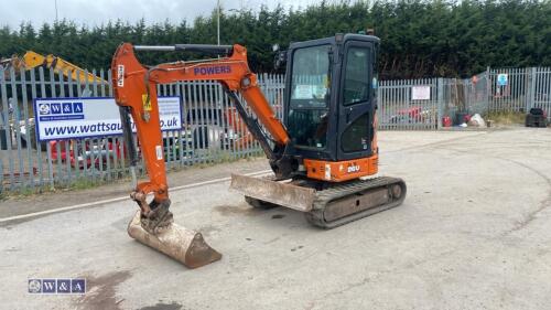 2019 HITACHI Zaxis 26U rubber tracked excavator (s/n ZV00050601) with bucket, blade, piped & Q/hitch