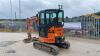 2019 HITACHI Zaxis 26U rubber tracked excavator (s/n ZV00050601) with bucket, blade, piped & Q/hitch - 3