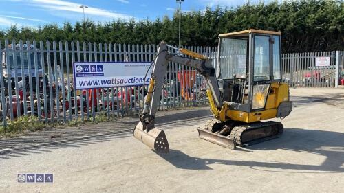 JCB 801 rubber tracked excavator with bucket, blade, piped & cab