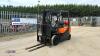 2018 DOOSAN G20P 2t gas driven forklift truck (s/n 2760 00838) with triple mast & side-shift