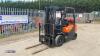 2018 DOOSAN G20P 2t gas driven forklift truck (s/n 2760 00850) with triple mast & side-shift