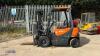 2018 DOOSAN G20P 2t gas driven forklift truck (s/n 2760 00863) with triple mast & side-shift - 2