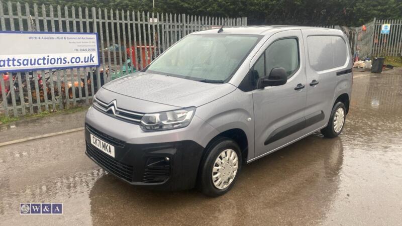 2021 CITROEN BERLINGO 650 EN-PRISE PRO BHDI 3-seater van with side loading door(CK71 MKA)(MoT 1st September 2025)(V5 & spare key in office)