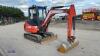 2016 KUBOTA KX61-3 rubber tracked excavator (3271005) with bucket, blade & piped - 6