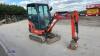 2017 KUBOTA KX016-4 rubber tracked excavator (3325282) with bucket, blade, piped, cab & expanding tracks - 7