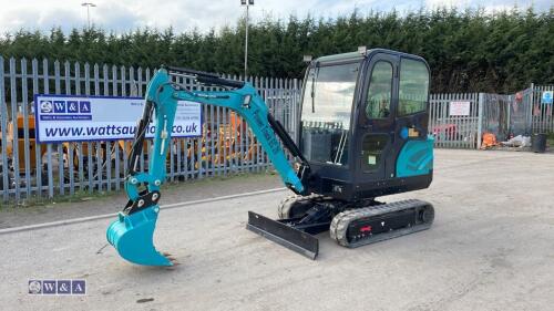 2023 BURIMI Power Track EC20 rubber tracked excavator (s/n SLP23072202) with air con, bucket, blade, piped & expanding tracks (4-cyl KUBOTA engine)(unused)