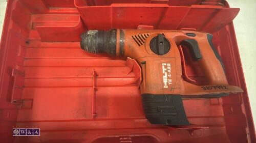 HILTI TE4-A22 cordless SDS rotary hammer drill c/w case