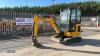 2021 JCB 16C rubber tracked excavator (s/n 3029417) with bucket, blade, piped, expanding tracks & cab - 2