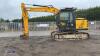 2016 JCB JS145LC Plus steel tracked excavator (s/n 2424214) with Q/hitch & piped - 2