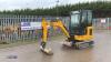 2021 JCB 16C rubber tracked excavator (s/n 3029414) with bucket, blade, piped, expanding tracks & cab