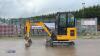 2021 JCB 16C rubber tracked excavator (s/n 3029414) with bucket, blade, piped, expanding tracks & cab - 2