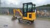 2021 JCB 16C rubber tracked excavator (s/n 3029414) with bucket, blade, piped, expanding tracks & cab - 3