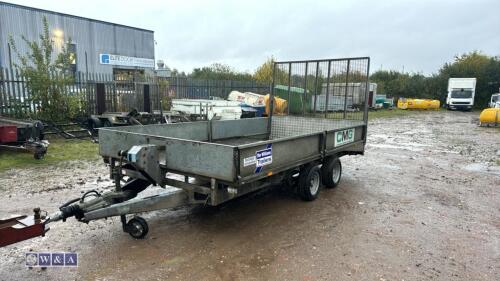 IFOR WILLIAMS LM147G 14ft 3.5t twin axle beavertail trailer (55161)