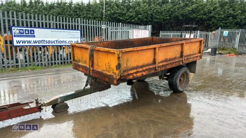 Single axle steel dropside farm tipping trailer