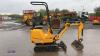 2021 JCB 8008CT rubber tracked excavator (s/n 3041760) with bucket, blade, piped & expanding tracks - 6