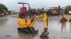 2021 JCB 8008CT rubber tracked excavator with bucket, blade, piped & expanding tracks - 6