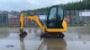 2013 JCB 801.8 rubber tracked excavator (s/n 02074107) with bucket, blade, piped, expanding tracks, cab & Q/hitch - 2