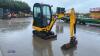 2013 JCB 801.8 rubber tracked excavator (s/n 02074107) with bucket, blade, piped, expanding tracks, cab & Q/hitch - 6