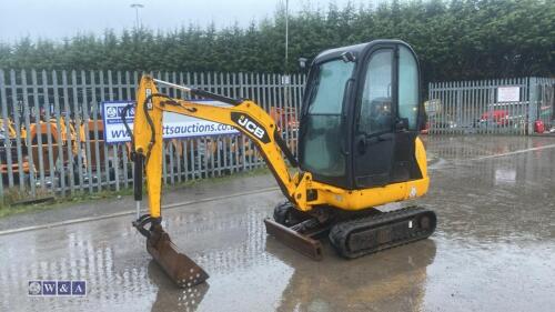 2013 JCB 801.8 rubber tracked excavator (s/n 02074106) with bucket, blade, piped, expanding tracks, cab & Q/hitch