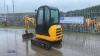 2013 JCB 801.8 rubber tracked excavator (s/n 02074106) with bucket, blade, piped, expanding tracks, cab & Q/hitch - 3